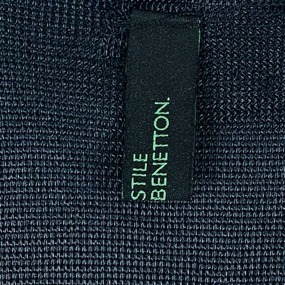 Benetton Womens Navy Blue Jewel Collar Sleeveless‎ Sheath Dress Women's Small - Picture 6 of 8